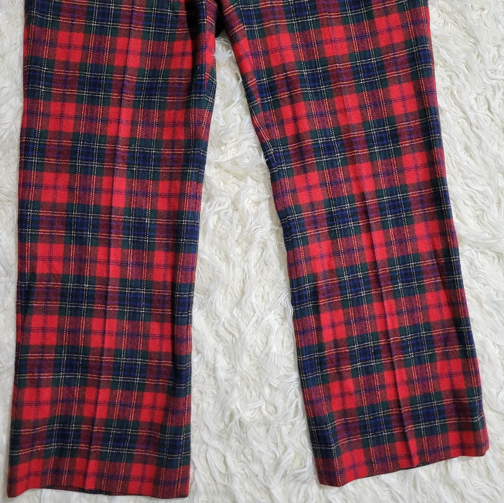 Pendleton Red and Black Dress Pants with Straight Leg Cut - Picture 3 of 16